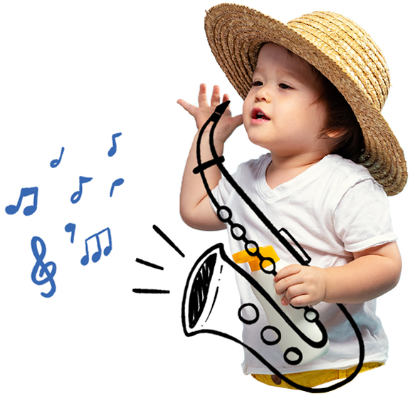 Wonder Kids - Power Preschooler Playing Sax